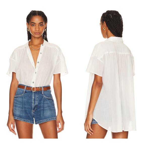 Free People x We The Free Float Away Shirt Size Medium - Picture 11 of 11